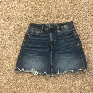 American Eagle Outfitters Navy Distressed Mini Skirt